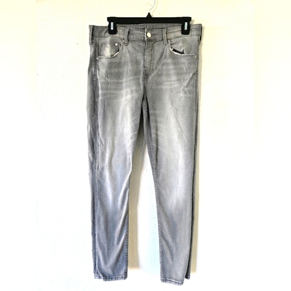 &Denim Women's High Rise Skinny Jeans, Washed Gray color. 5pockets,  size 33 - Picture 1 of 10